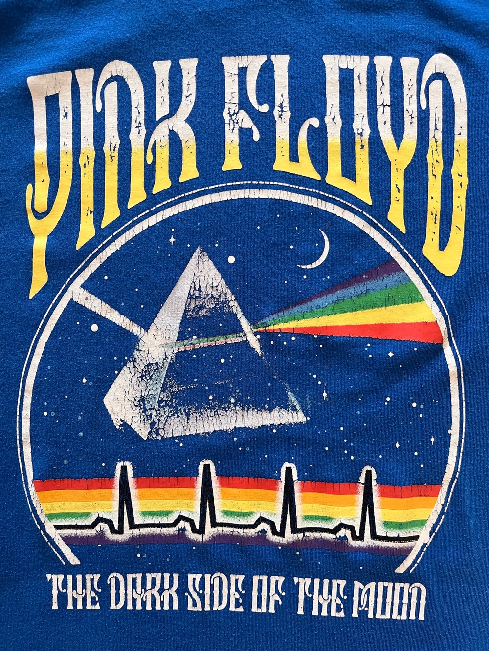 Pink Floyd 'The Dark Side of the Moon' 50th Anniversary Blue Graphic Tee